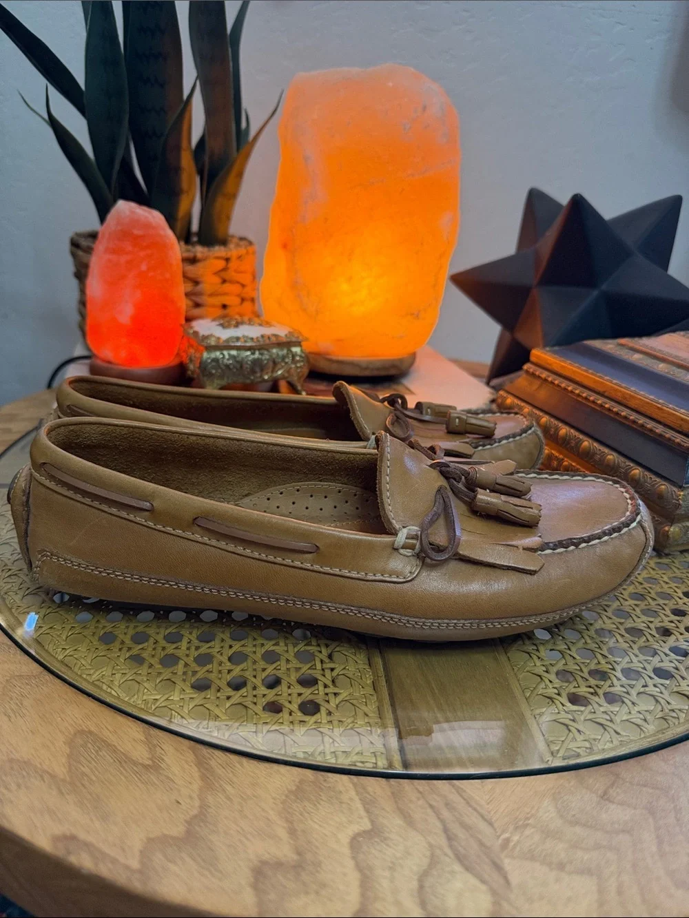 Vintage Orvis Leather Tassel Loafers Brown Kiltie Moccasins Size 10